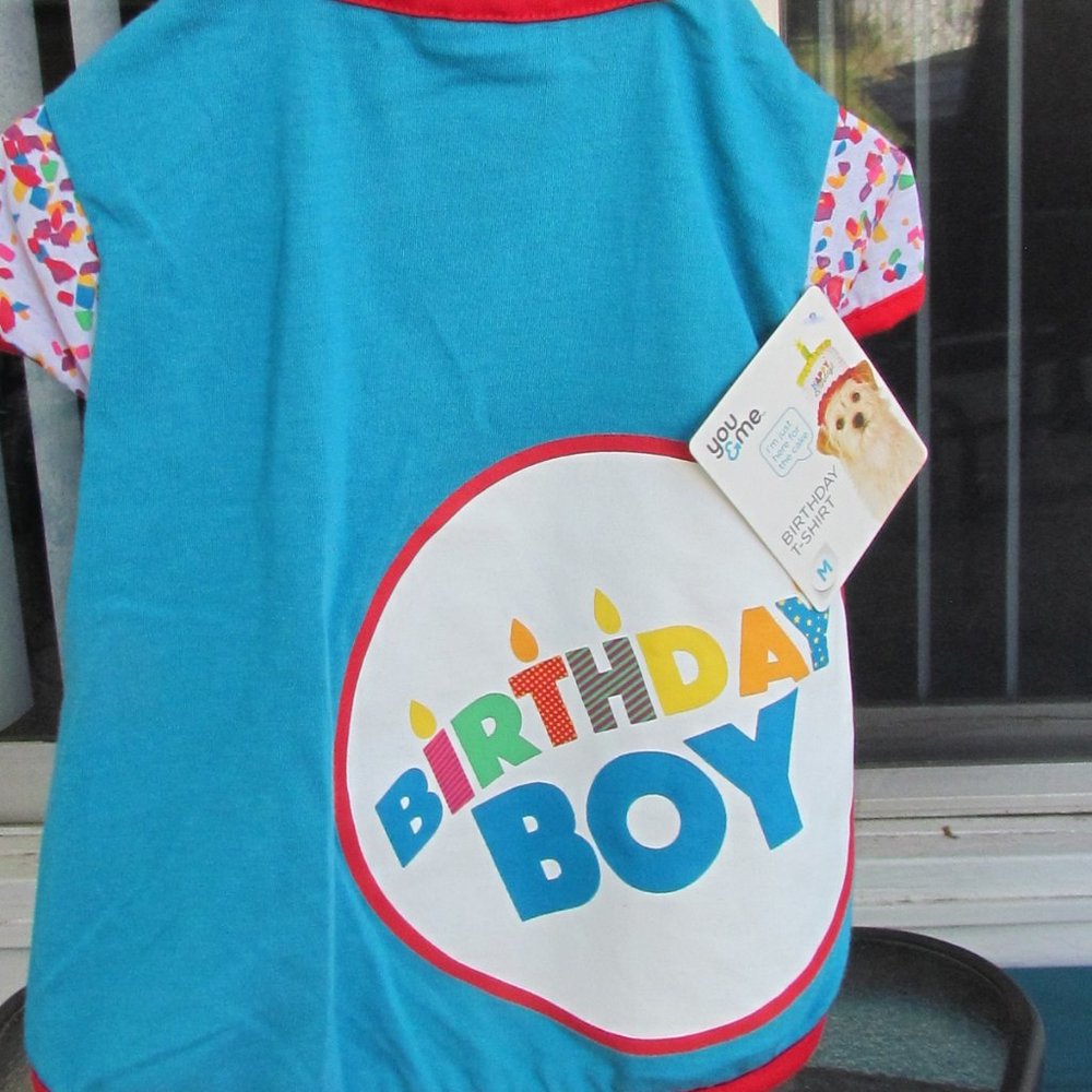 You & Me Dog TShirt BIRTHDAY BOY Medium NWT